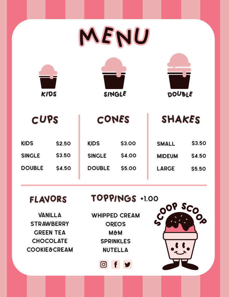 AR 441 Art Direction I - Desert Food Truck Menu