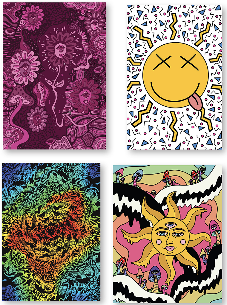 AR 540 Art Direction II - Four Psychedelic Posters